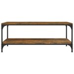 vidaXL Table basse Chêne fumé 80x50x40 cm Bois d'ingénierie