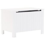 vidaXL Boîte de rangement avec couvercle RANA blanc bois massif de pin