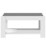 vidaXL Table basse avec LED blanc 93x53x45 cm bois d'ingénierie