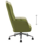 vidaXL Chaise de relaxation Vert clair Velours