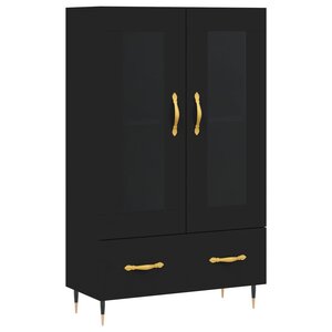 vidaXL Buffet haut noir 69 5x31x115 cm bois d'ingénierie