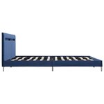 vidaXL Cadre de lit avec LED Bleu Tissu 160x200 cm