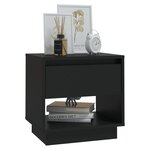 vidaXL Tables de chevet 2 Pièces Noir 45x34x44 cm Aggloméré