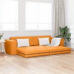 vidaXL Canapé Lit 2-en-1 Jaune Foncé 245x150x60.5 cm Tissu