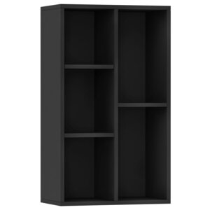 vidaXL Bibliothèque/Buffet Noir 50x25x80 cm Bois d’ingénierie