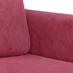 vidaXL Ensemble de canapés 3 Pièces avec coussins rouge bordeaux velours