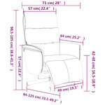 vidaXL Fauteuil inclinable avec repose-pied crème tissu
