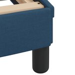 vidaXL Cadre de lit sans matelas bleu 140x190 cm tissu