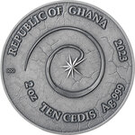 Monnaie en argent 10 cedis g 62.2 (2 oz) millésime 2023 phoenix