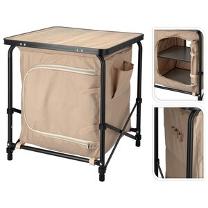 Redcliffs Table de camping avec placard beige 48x48x53 5 cm