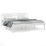vidaXL Cadre de lit Blanc Bois de pin massif 200x200 cm