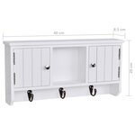 vidaXL Armoire murale pour clés et bijoux avec portes et crochets