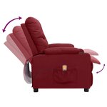 vidaXL Fauteuil de massage Rouge bordeaux Tissu