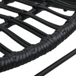 vidaXL Chaise de jardin Résine tressée Noir