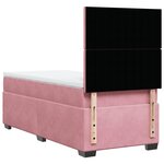 vidaXL Sommier à lattes de lit et matelas Rose 80x200 cm Velours