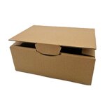 Lot de 10 boites postales à tirettes marrons : 120 x 70 x 40 mm petite cannelure