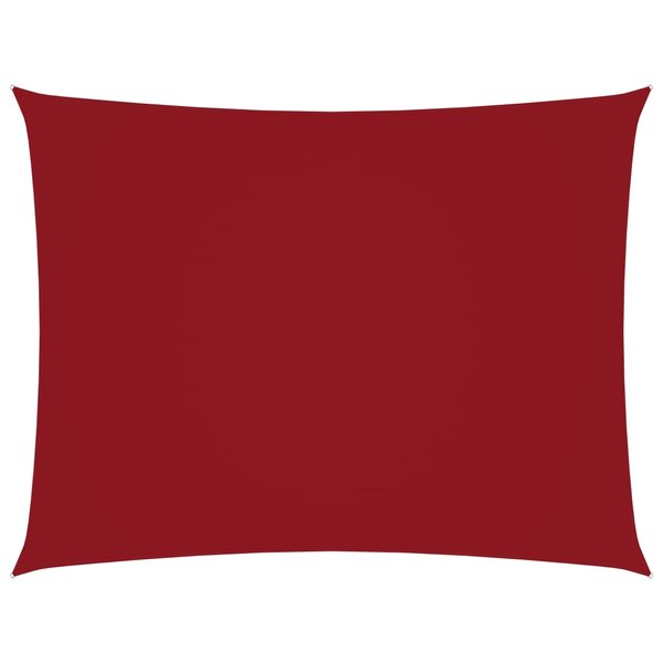 vidaXL Voile de parasol Tissu Oxford rectangulaire 6x7 m Rouge