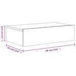 vidaXL Meuble TV avec éclairage LED blanc 60x35x15 5 cm