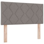 vidaXL Lit avec sommier et matelas Taupe 100x200 cm Tissu