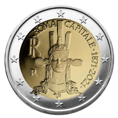 Monnaie 2 euros commémorative italie 2021 - rome