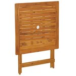 vidaXL Table pliable de jardin 70x70x75 cm Bois d'acacia massif