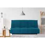 Banquette clic clac 3 places - Bleu canard -193 x 92 cm - LENA