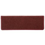 vidaXL Tapis d'escalier 15 Pièces 65x21x4 cm Rouge mat