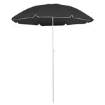 vidaXL Parasol d'extérieur avec mât en acier Anthracite 180 cm