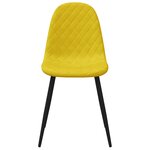 vidaXL Chaises à manger lot de 4 Jaune moutarde Velours