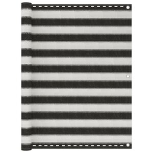 vidaXL Écran de balcon PEHD 120x500 cm Anthracite et blanc