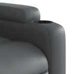 vidaXL Fauteuil de massage inclinable Gris Similicuir