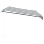 vidaXL Auvent manuel rétractable avec LED anthracite blanc 350x250 cm
