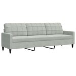 vidaXL Ensemble de canapés 3 Pièces avec coussins Gris clair Velours