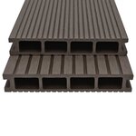 vidaXL Panneaux de terrasse creux WPC 40 m² 2 2 m Marron foncé