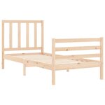 vidaXL Cadre de lit et tête de lit 100x200 cm bois massif
