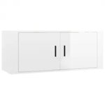 vidaXL Ensemble de meubles TV 3 Pièces Blanc brillant Bois d'ingénierie