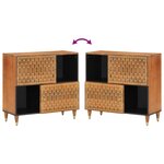 vidaXL Armoire latérale 80x33x75 cm bois massif de manguier