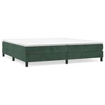 vidaXL Cadre de lit Vert foncé 200x200 cm Velours