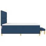 vidaXL Lit à Sommier avec Matelas & Banc Bleu 180x200 cm Tissu