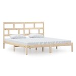 vidaXL Cadre de lit 180x200 cm Super King Bois massif
