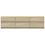vidaXL Meuble TV avec LED chêne sonoma 180x34x50 cm bois d'ingénierie