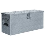 vidaXL Boîte en aluminium 76 5 x 26 5 x 33 cm Argenté