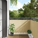 vidaXL Écran d'intimité de balcon crème 1000x90 cm PVC