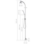 vidaXL Douche de jardin 215 cm Aluminium