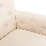 vidaXL Chaise à manger avec accoudoirs Beige Tissu