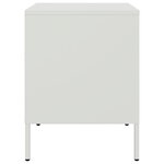 vidaXL Tables de chevet 2 Pièces blanc 36x39x50 5 cm acier