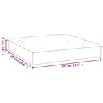 vidaXL Coussin de palette crème 60x60x8 cm tissu oxford