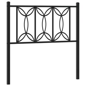 vidaXL Tête de lit métal noir 80 cm