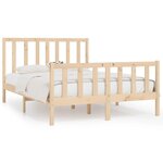 vidaXL Cadre de lit Bois massif 140x190 cm