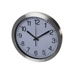Perel horloge murale 30 cm blanc et argenté